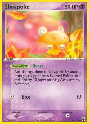 Slowpoke card from EX Team Rocket Returns