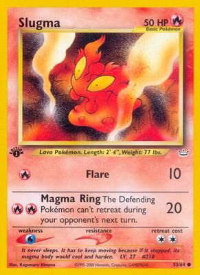 Slugma card from Neo Revelation