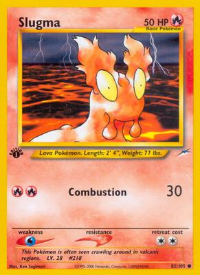 Slugma card from Neo Destiny