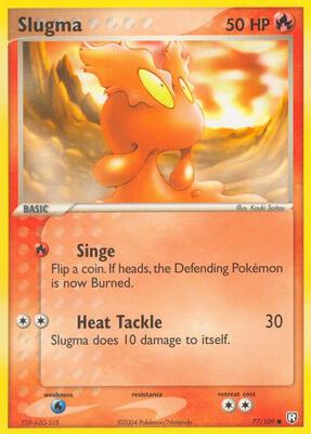 Slugma card from EX Team Rocket Returns