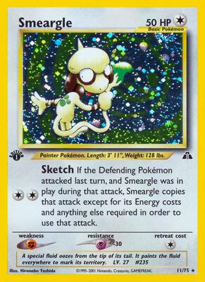 Smeargle (11) card from Neo Discovery