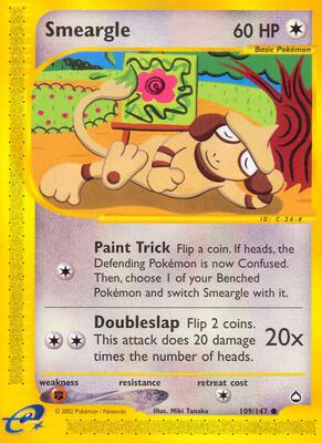 Smeargle card from Aquapolis
