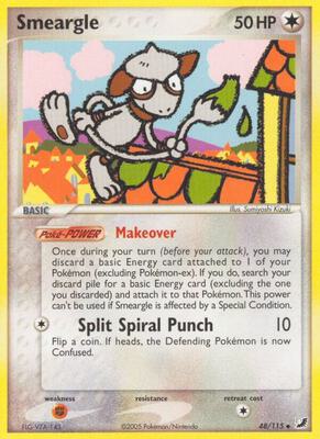 Smeargle card from EX Unseen Forces