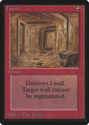 Tunnel card from Beta Edition
