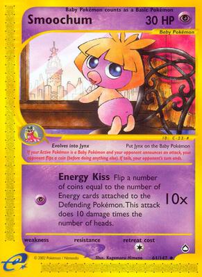 Smoochum card from Aquapolis
