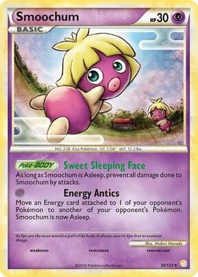 Smoochum card from HeartGold SoulSilver