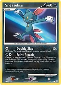 Sneasel card from Diamond and Pearl