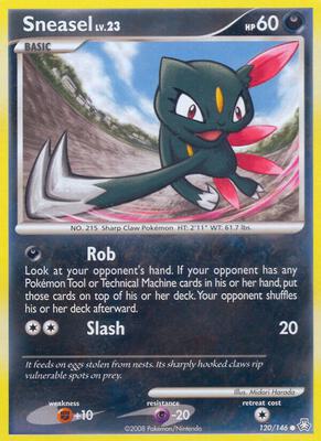 Sneasel card from Legends Awakened