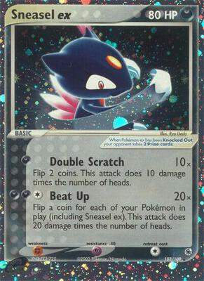 Sneasel ex card from EX Ruby and Sapphire