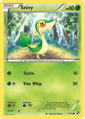 Snivy (1) card from Black and White