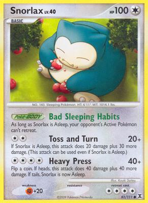 Snorlax (81) card from Rising Rivals