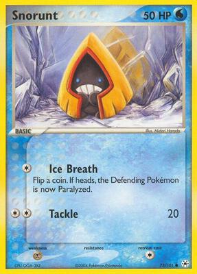 Snorunt card from EX Hidden Legends