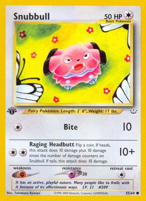 Snubbull card from Neo Revelation
