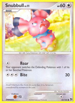 Snubbull card from Great Encounters