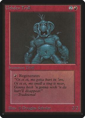 Uthden Troll card from Beta Edition