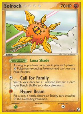 Solrock card from EX Legend Maker