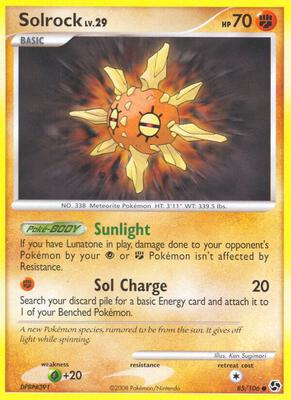 Solrock card from Great Encounters