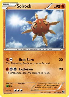 Solrock card from Plasma Storm