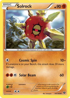 Solrock card from XY Base Set