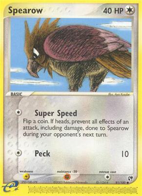 Spearow card from EX Sandstorm