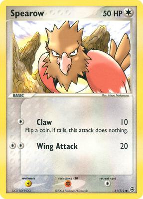Spearow card from EX FireRed & LeafGreen