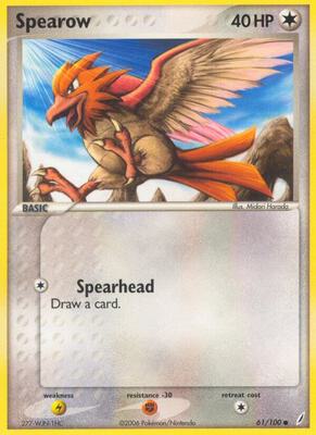 Spearow card from EX Crystal Guardians