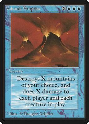 Volcanic Eruption card from Beta Edition
