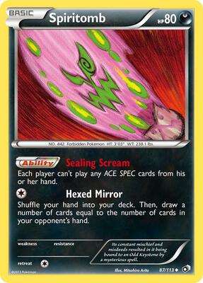 Spiritomb card from Legendary Treasures
