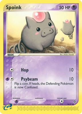 Spoink - 74/97 card from EX Dragon