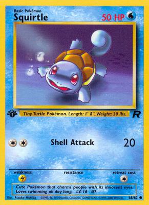 Squirtle card from Team Rocket