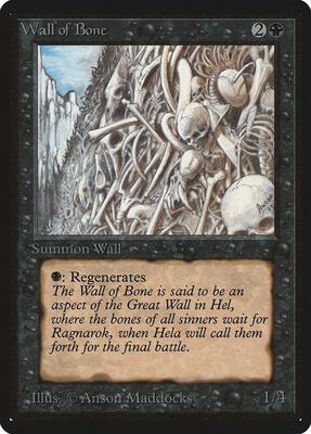 Wall of Bone card from Beta Edition