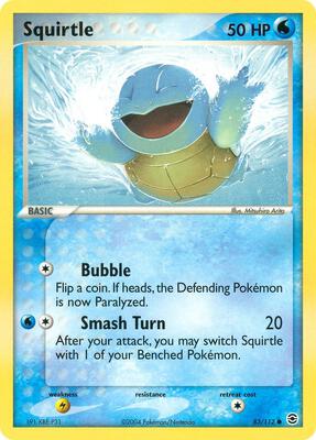 Squirtle - 083/112 card from EX FireRed & LeafGreen