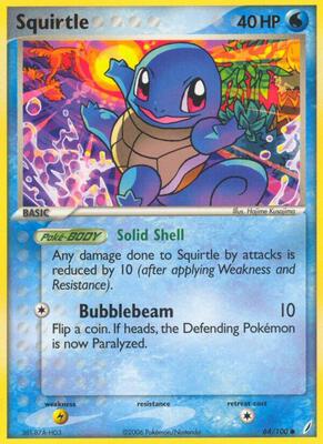 Squirtle - 064/100 card from EX Crystal Guardians