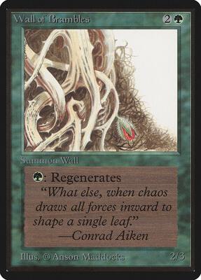 Wall of Brambles card from Beta Edition