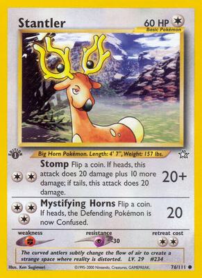 Stantler card from Neo Genesis