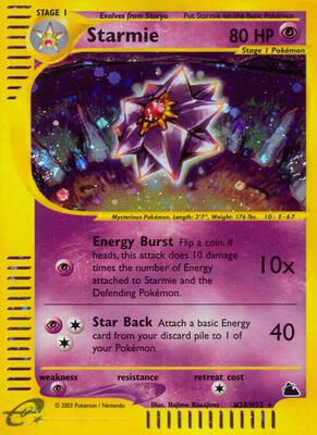 Starmie (H28) card from Skyridge