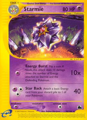 Starmie (30) card from Skyridge