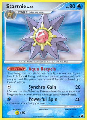 Starmie card from Rising Rivals