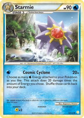 Starmie card from HeartGold SoulSilver