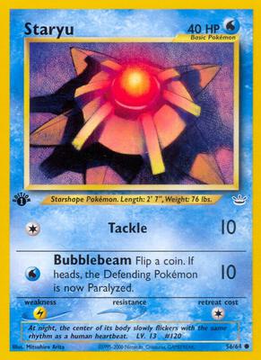 Staryu card from Neo Revelation