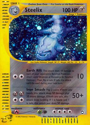 Steelix (H23) card from Aquapolis