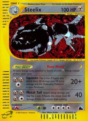 Steelix (H29) card from Skyridge