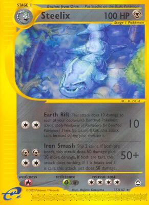 Steelix card from Aquapolis