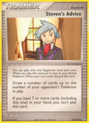 Steven's Advice card from EX Power Keepers