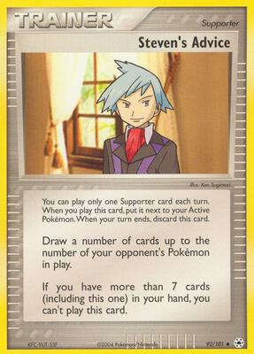 Steven's Advice card from EX Hidden Legends