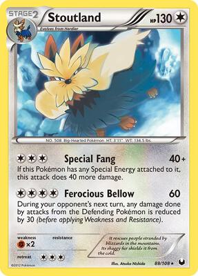 Stoutland card from Dark Explorers