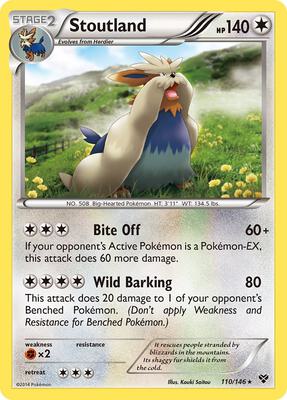 Stoutland card from XY Base Set