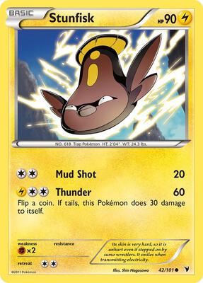 Stunfisk (42) card from Noble Victories