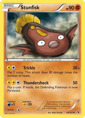 Stunfisk (68) card from Noble Victories