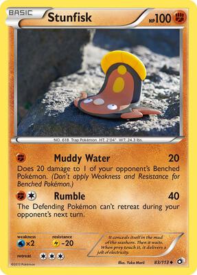 Stunfisk card from Legendary Treasures
